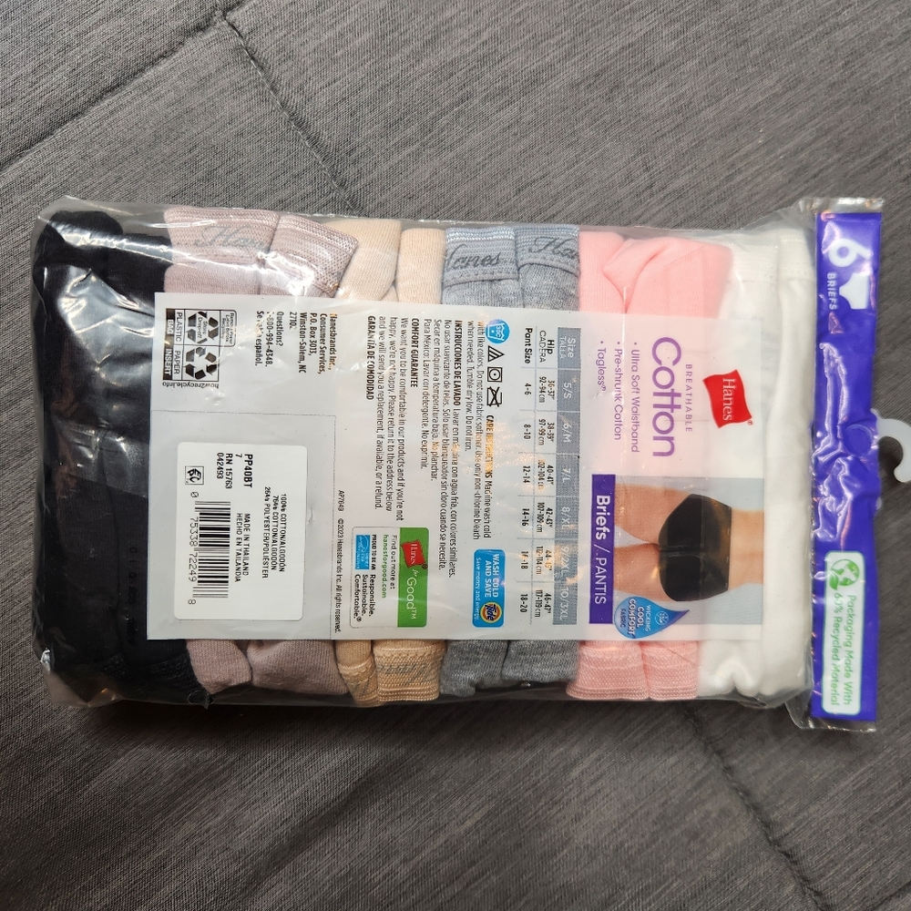 Hanes Cotton Tagless Brief Panties - Picture 5 of 6